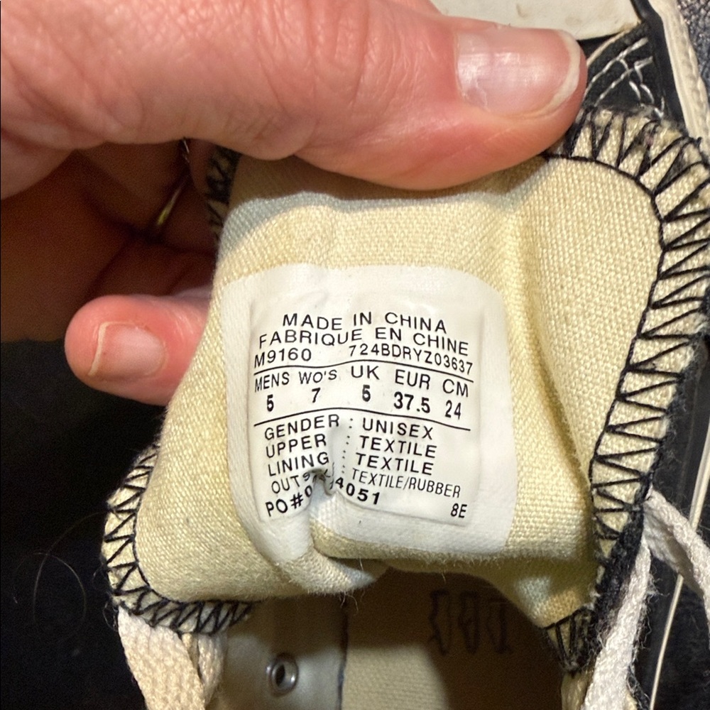 Converse Black and Cream High-Tops - Picture 7 of 7